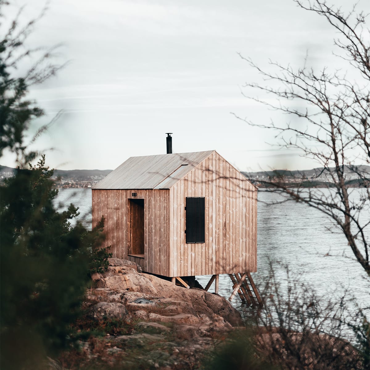 sauna by the lake